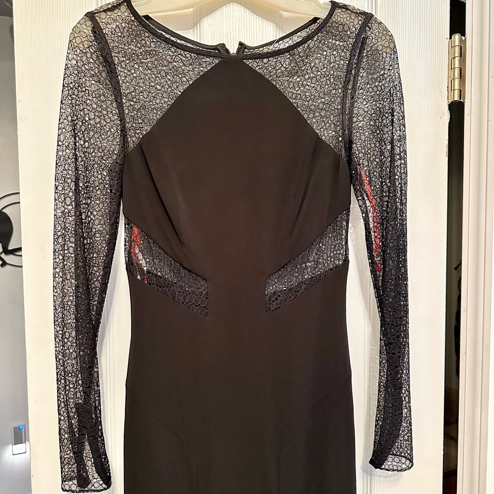 Monquie Lhuillier cutout long tail formal dress Nwt retail 4,500 retail.